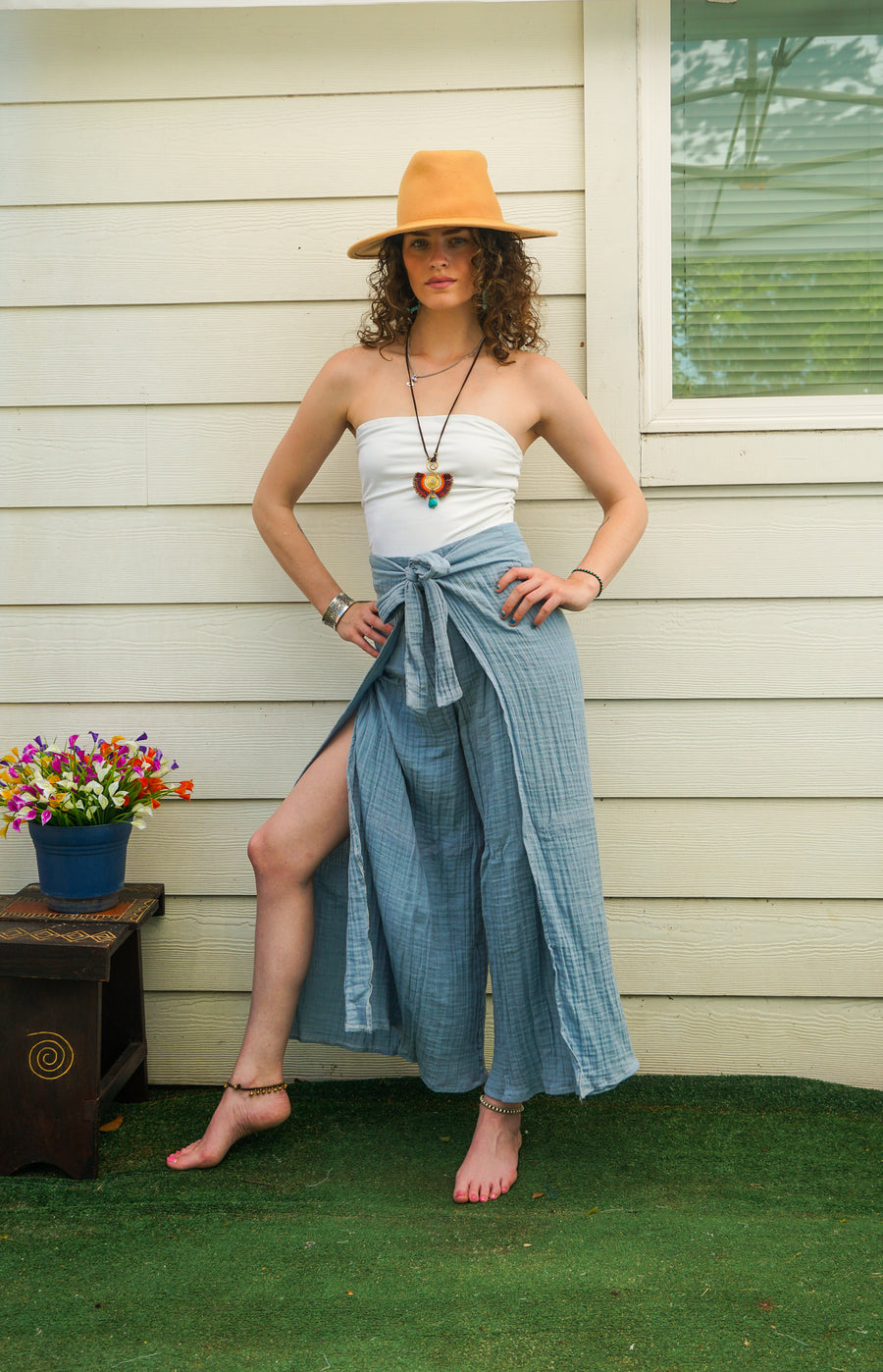 Calypso Gauze Wrap Pants