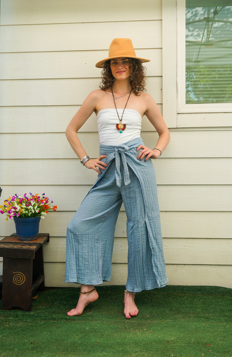 Calypso Gauze Wrap Pants