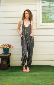 Desert Moon Hand Dyed Dungarees Overalls Jumpsuit with Pockets