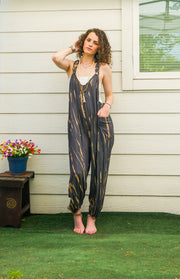 Desert Moon Hand Dyed Dungarees Overalls Jumpsuit with Pockets