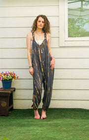 Desert Moon Hand Dyed Dungarees Overalls Jumpsuit with Pockets