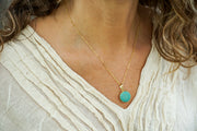 Turquoise Gold Pendant Necklace