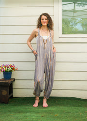 Moon Dust Hand Dyed Dungarees Overalls Jumpsuit with Pockets
