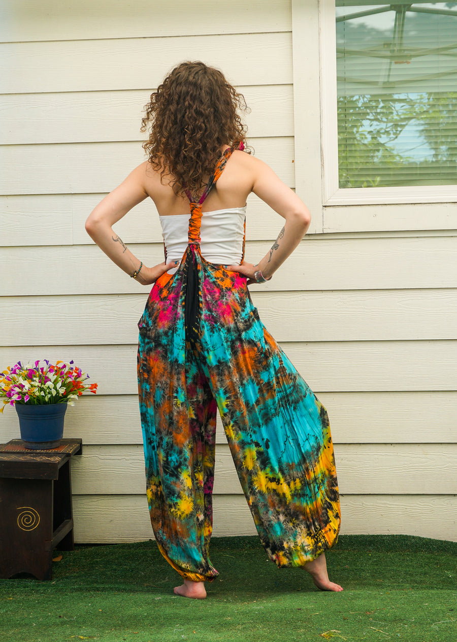 Moon & Heart Hand Dyed Dungarees Overalls Jumpsuit with Pockets