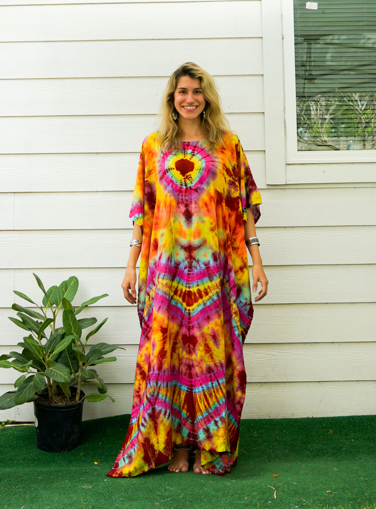 Sunlit Whirl Tie Dye Kaftan