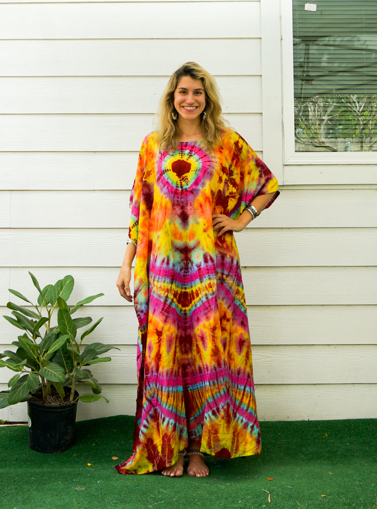 Sunlit Whirl Tie Dye Kaftan