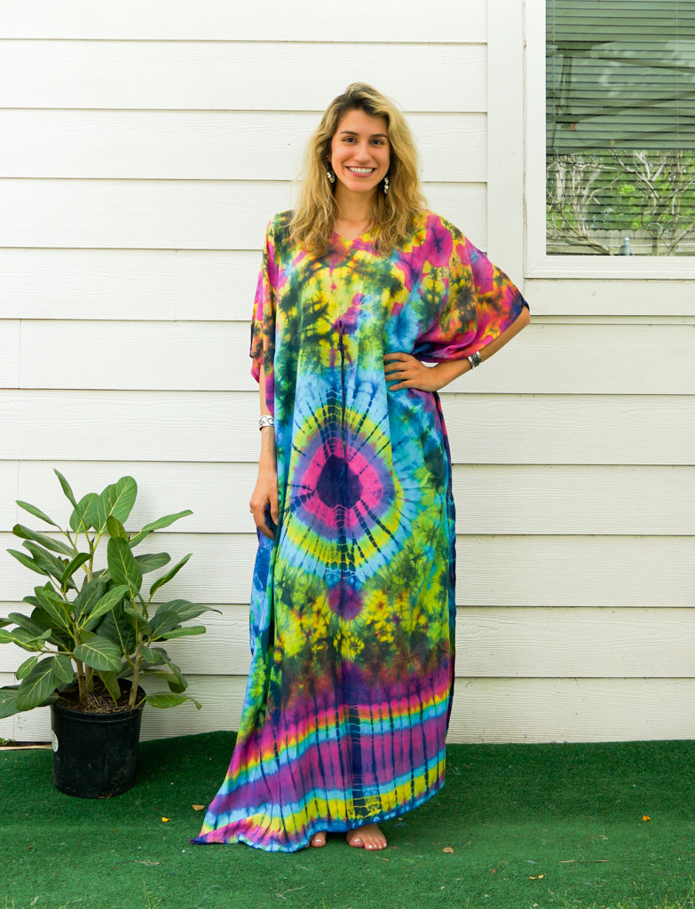 Aurora Burst Tie Dye Kaftan