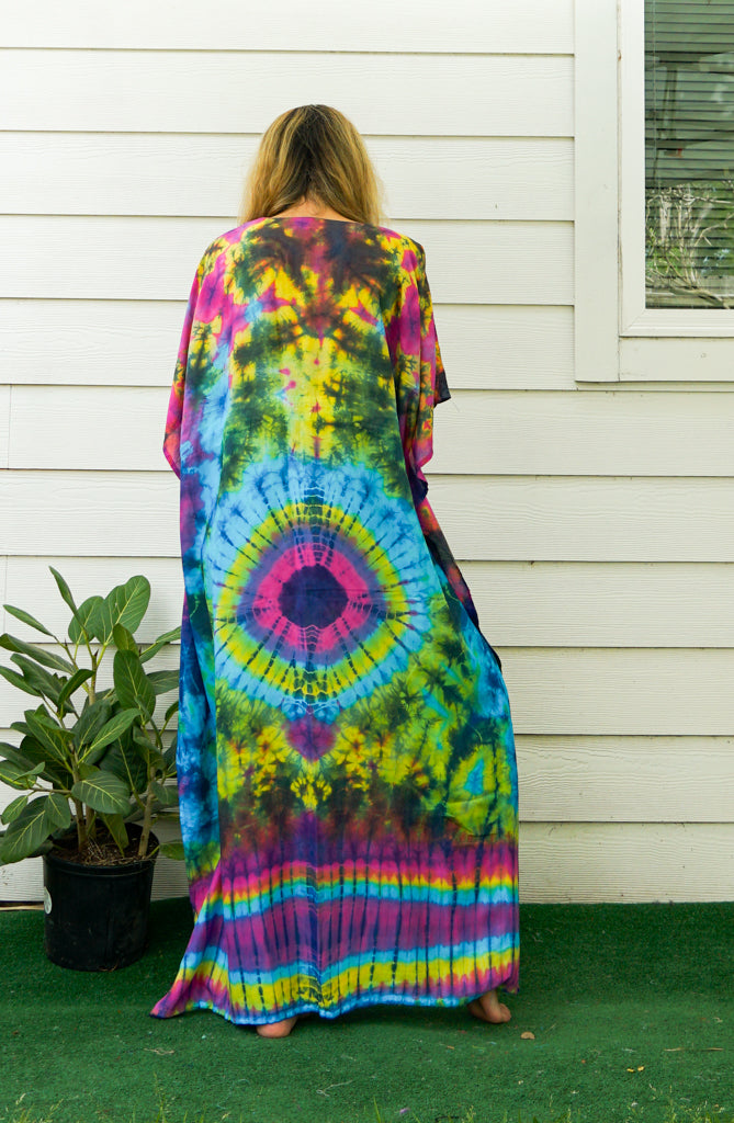 Aurora Burst Tie Dye Kaftan