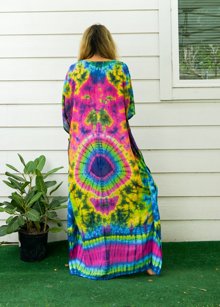 Color Cascade Tie Dye Kaftan