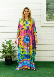Color Cascade Tie Dye Kaftan