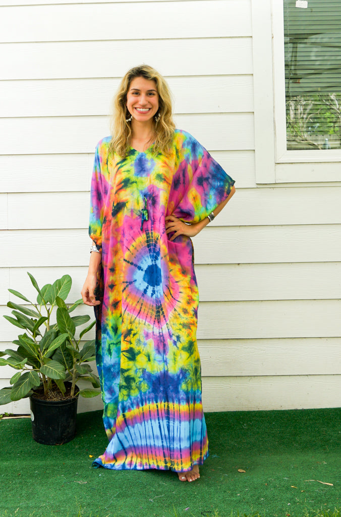 Color Cascade Tie Dye Kaftan