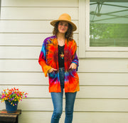 Sunrise Current Jacket – Hand-Dyed Boho Kimono