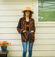 Sunrise Current Jacket – Earth Tone Hand-Dyed Kimono