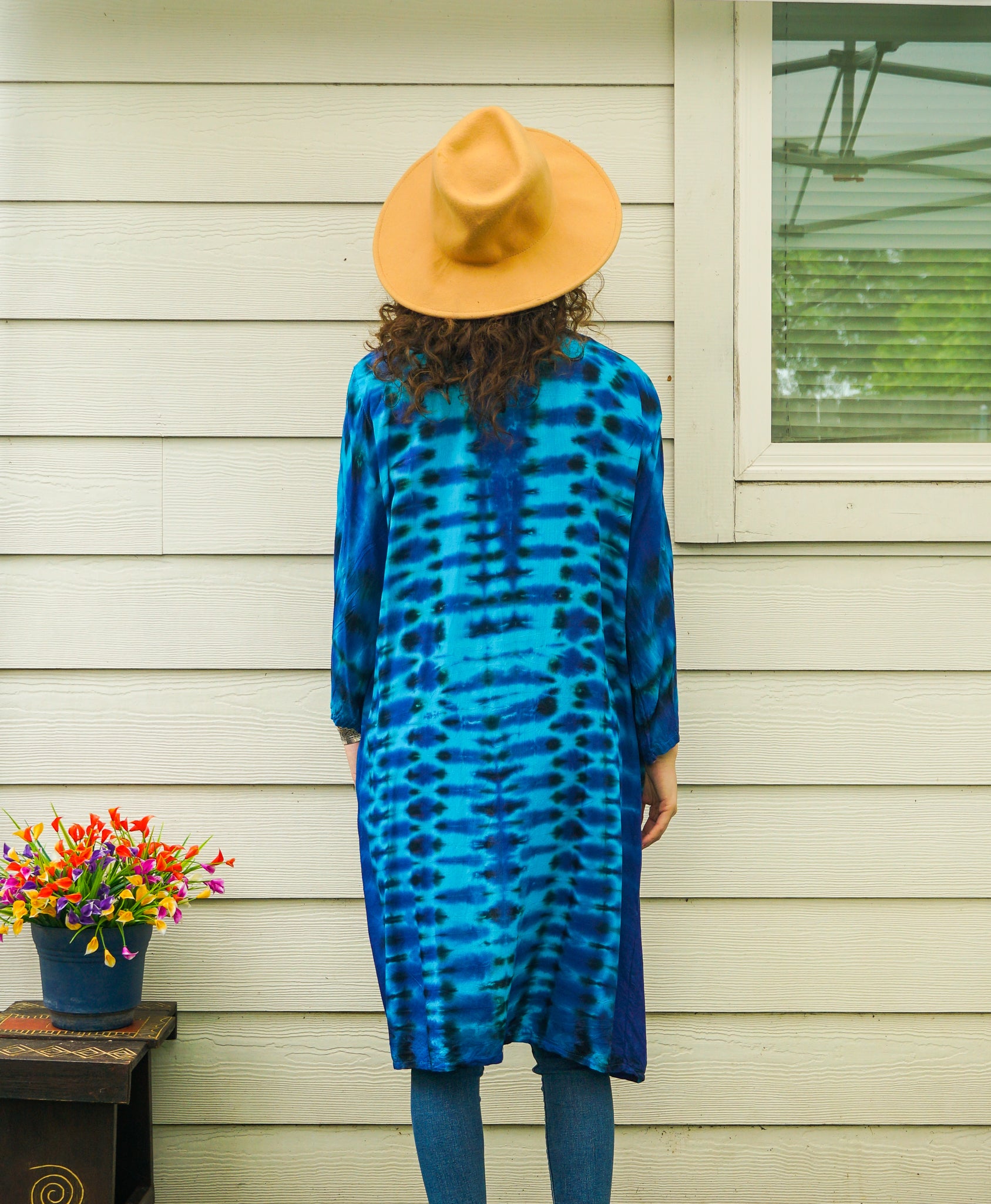 Ocean Drift Tie-Dye Kimono – Hand-Dyed Boho Duster