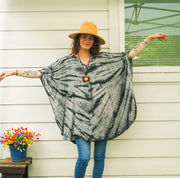 Mooncloud Hand Dyed Tunic Boho Kaftan Blouse