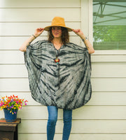 Mooncloud Hand Dyed Tunic Boho Kaftan Blouse
