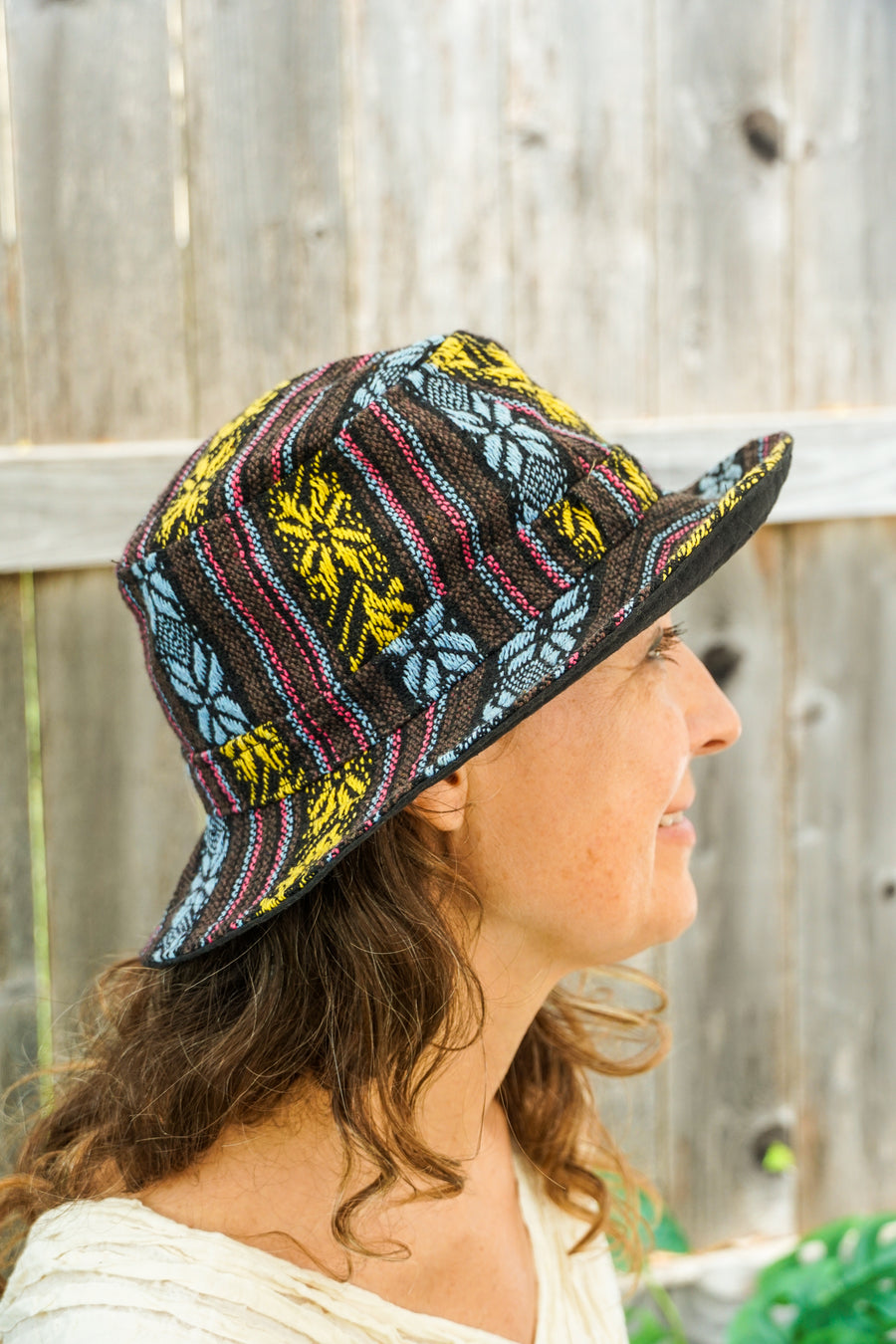 Handmade Boho Woven Bucket Hat