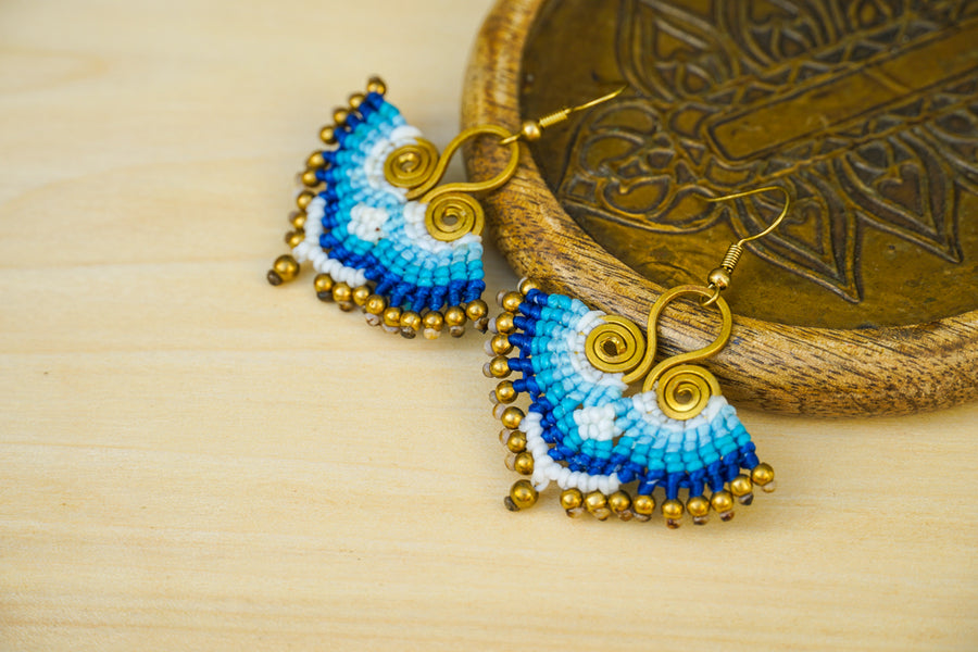 Ocean Mirage Micro Macrame Boho Earrings