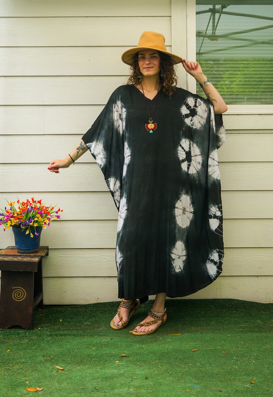 Moonwave Hand Dyed Kaftan Poncho Dress