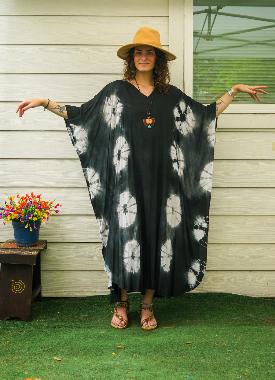 Moonwave Hand Dyed Kaftan Poncho Dress