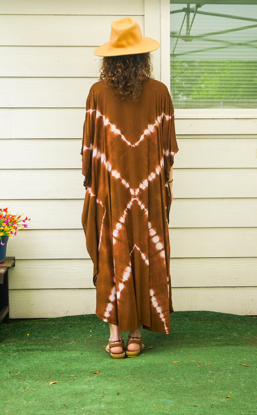 Sienna Hand Dyed Boho Kaftan Poncho Dress