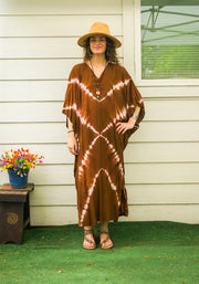 Sienna Hand Dyed Boho Kaftan Poncho Dress