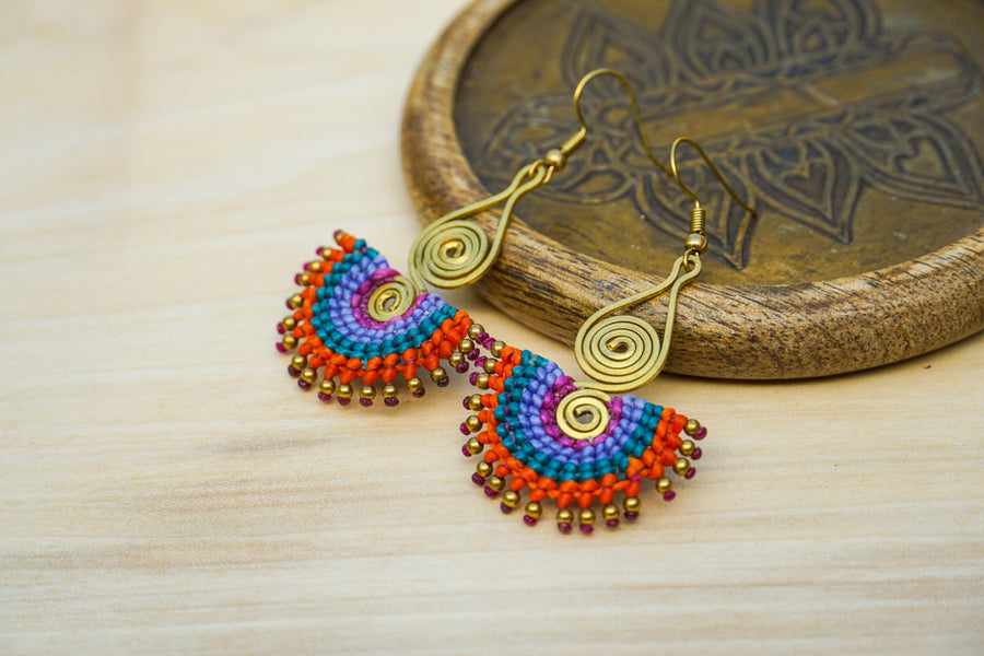 Boho Breeze Micro Macrame Boho Earrings