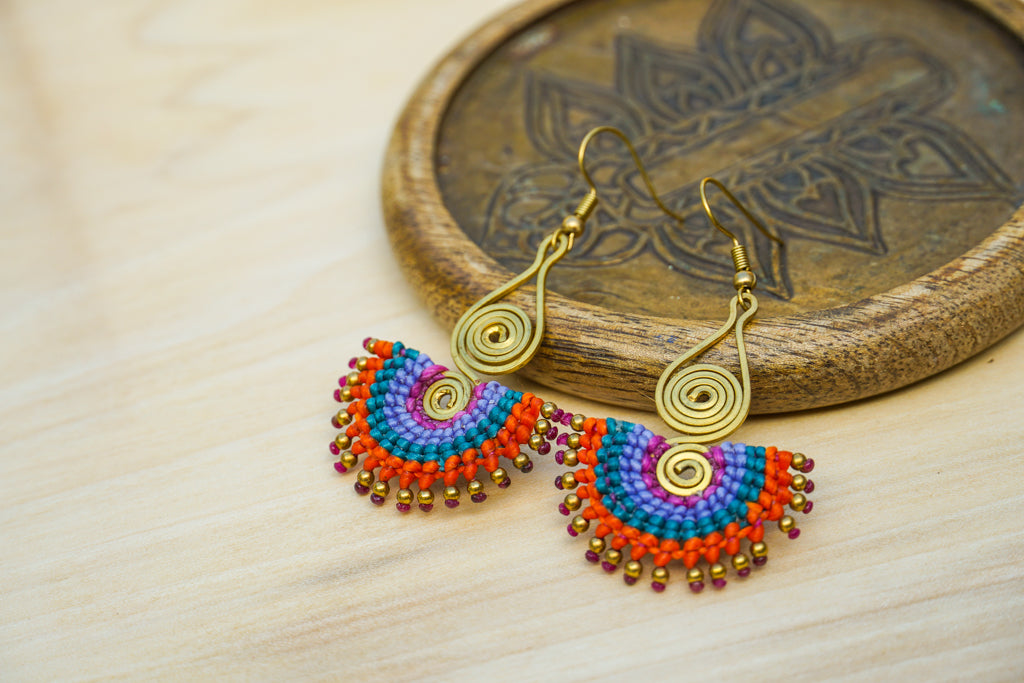 Boho Breeze Micro Macrame Boho Earrings