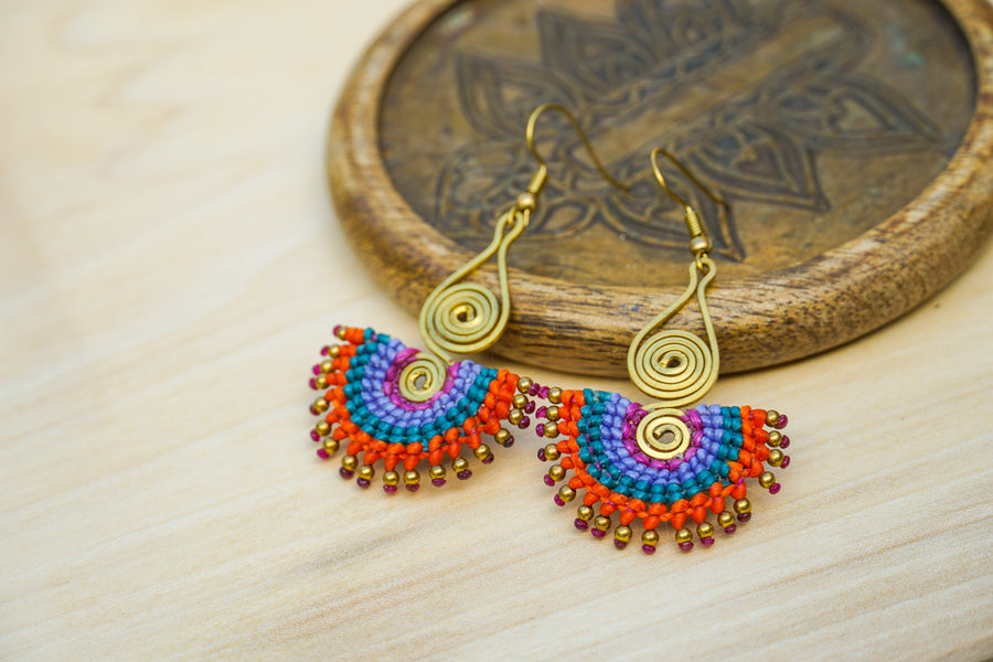 Boho Breeze Micro Macrame Boho Earrings