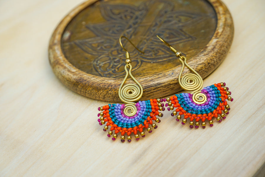 Boho Breeze Micro Macrame Boho Earrings