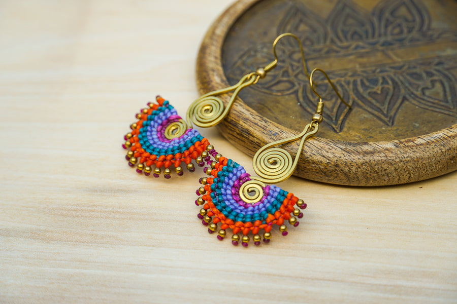 Boho Breeze Micro Macrame Boho Earrings