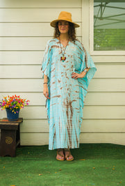 Turquoise Earth Kaftan Dress
