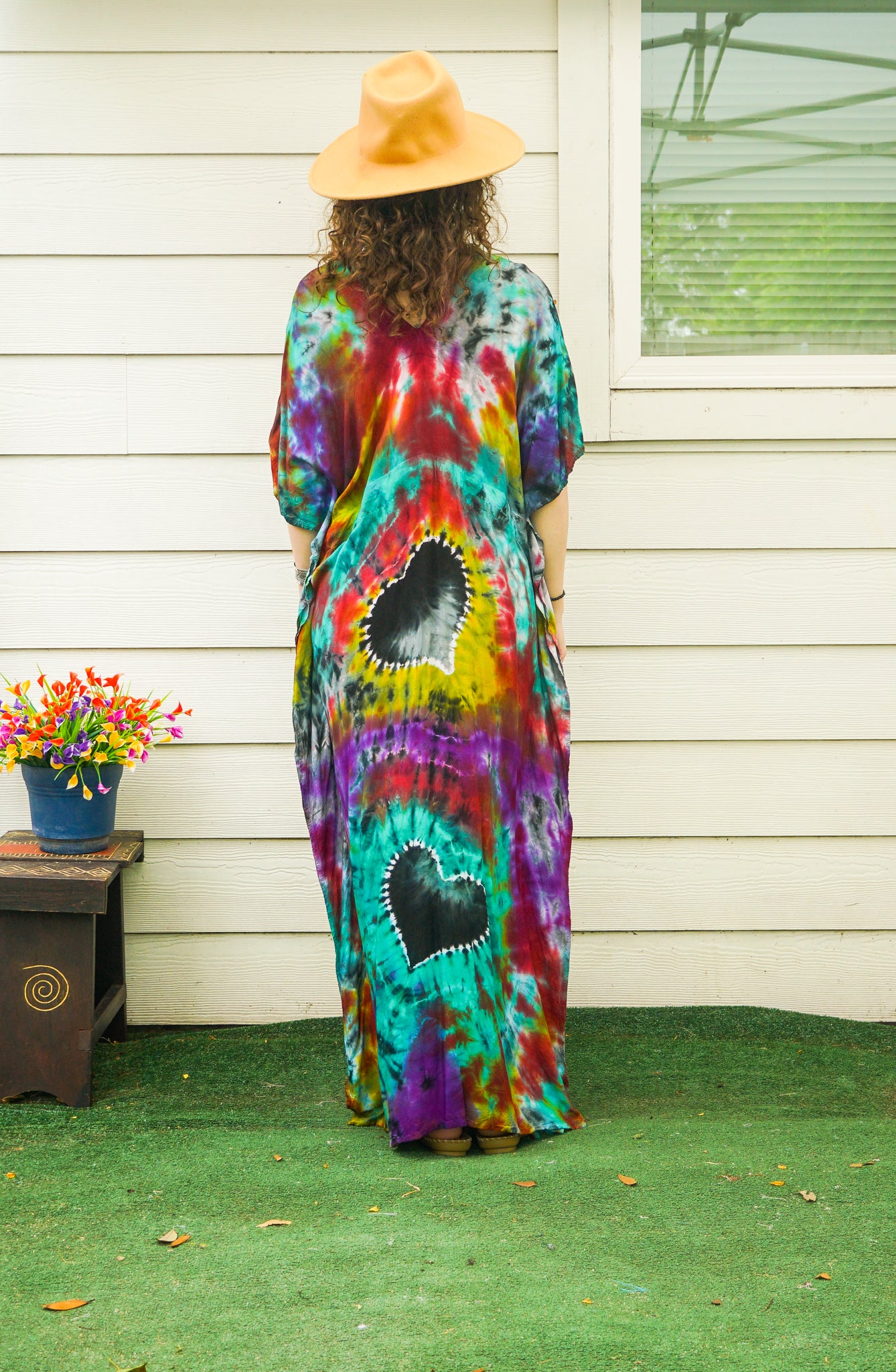 Wild Heart Tie-Dye Kaftan Dress