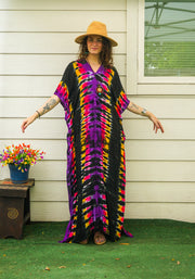 Midnight Ember Hand-Dyed Kaftan Dress