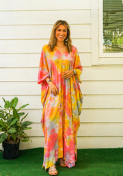 Sunset Glow Tie-Dye Kaftan