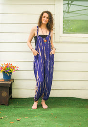 Canyon Sky Hand Dyed Dungarees Overalls Jumpsuit with Pockets