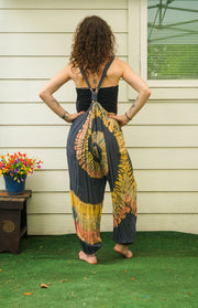 Sunshadow Hand Dyed Dungarees Overalls Jumpsuit with Pockets