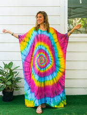 Rainbow Swirl Tie Dye Kaftan