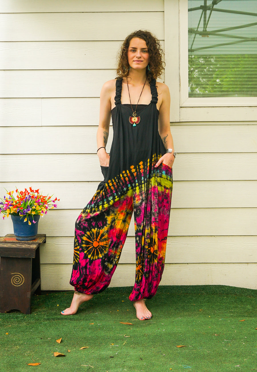 Moonchild Boho Racerback Dungarees Jumpsuit Romper