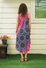 Blush Bloom Mandala Lace Midi Dress