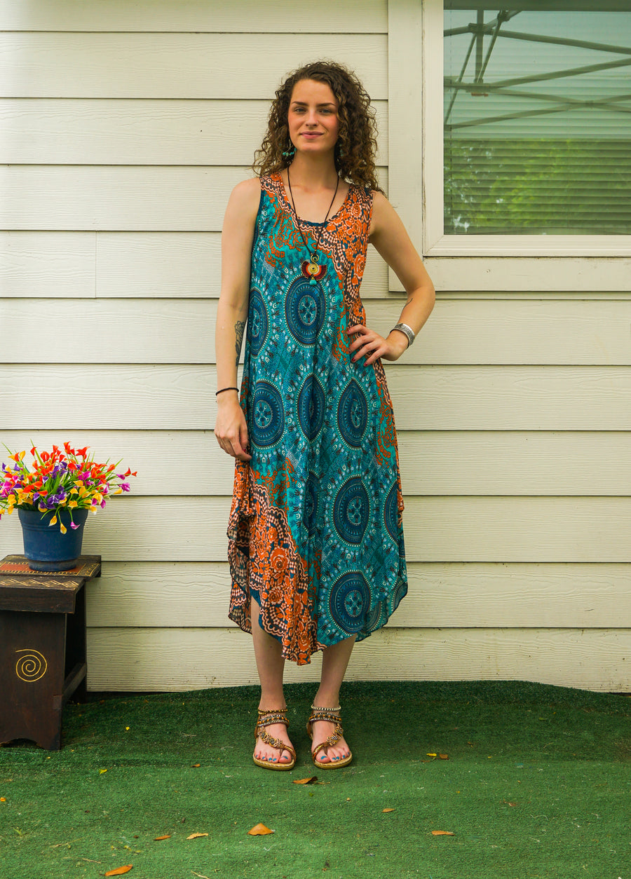 Sunburst Mandala Breeze Dress