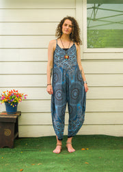 Blue Floral Mandala Jumpsuit