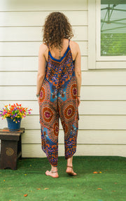 Blue Rust Mosaic Mandala Jumpsuit