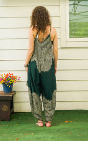 Forest Green Mandala Jumpsuit