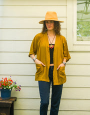 Mustard Gauze Cardigan