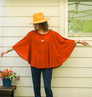 Desert Rust Cotton Gauze Boho Blouse