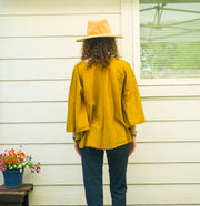 Golden Earth Organic Cotton Gauze Boho Blouse – Flowing Oversized Top