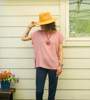 Everyday Cloud Top – Organic Double Gauze Cotton Blouse | Dusty Rose