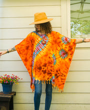 Golden Glow Tie Dye Tunic Boho Kaftan Blouse
