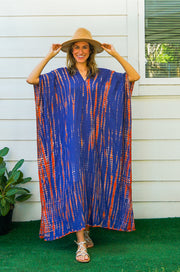 Sunset Flame Tie-Dye Kaftan